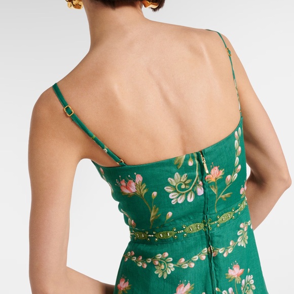 Agua by Agua Bendita Lima Esmeralda Floral Linen Maxi Dress - Picture 5 of 11
